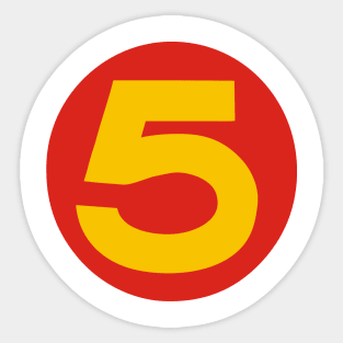 Speed Racer Number 5 Sticker